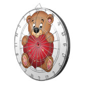 Teddybeer met hart Gezegde Hallo Dartbord (Voorkant Rechts)