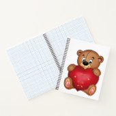Teddybeer met hart Gezegde Hallo Notitieboek (Binnen)