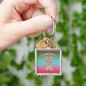 Teddybeer met Harten Sleutelhanger (Hand)