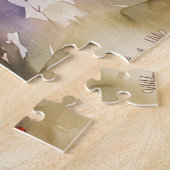 Teddybeer met hartvormige ballonnen legpuzzel (Zijkant)