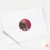 teddybeer met kerstboom cadeau label stickers (Envelop)