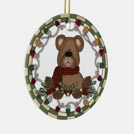 Teddybeer met licht Ornament (Rechts)