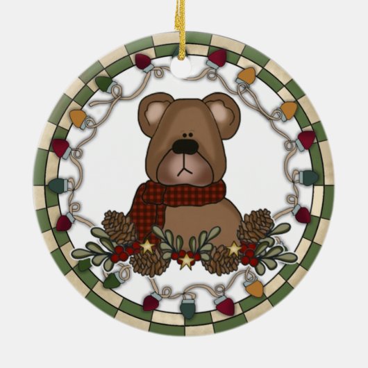 Teddybeer met licht Ornament (Achterkant)