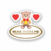Teddybeer Met Mij Sticker (Voorkant)