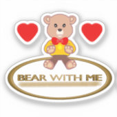 Teddybeer Met Mij Sticker (Voorkant)