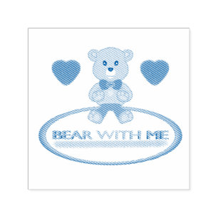 Teddybeer Met Mij Zelfinktende Stempel