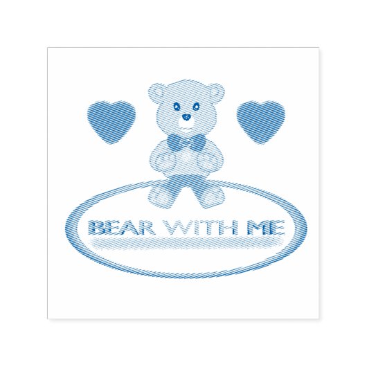 Teddybeer Met Mij Zelfinktende Stempel (Design)