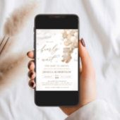 Teddybeer met neutrale ballonnen Baby shower Kaart