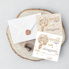 Teddybeer met neutrale ballonnen luierloof informatiekaartje