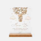 Teddybeer met neutrale ballonnen Mimosa Bar Acryl Bord (Voorkant)