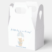 Teddybeer met parachute Baby shower gunstbox Bedankdoosjes (Geopend)