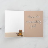 Teddybeer met Pompoen Kaart (Binnen)