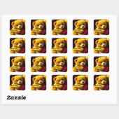 Teddybeer Met Roos Sticker (Vel)