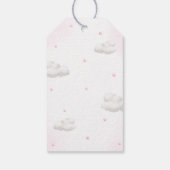 Teddybeer met roze ballonnen Baby shower Cadeaulabel (Achterkant)