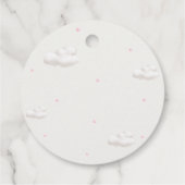 Teddybeer met roze ballonnen bedankjes labels (Achterkant)