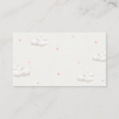 Teddybeer met roze ballonnen luier Raffle Informatiekaartje (Achterkant)