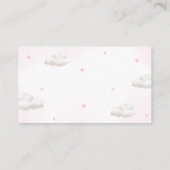 Teddybeer met roze ballonnen luier Raffle Informatiekaartje (Achterkant)