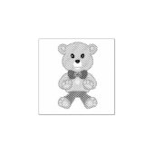 Teddybeer met Schattig Strikdasje Rubberstempel (Afrduk)