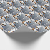 Teddybeer met sjaal en Pet Cadeaupapier (Hoek)