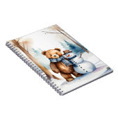 Teddybeer met sneeuwpop notitieboek (Rechterzijde)