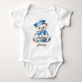 Teddybeer met zeilman uitstraling romper