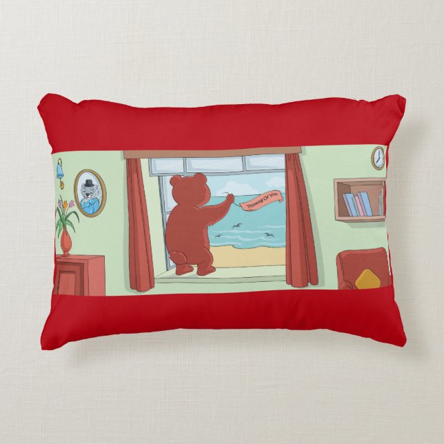 Teddybeer mist je Schattigee kunst Decoratief Kussen (Voorkant)