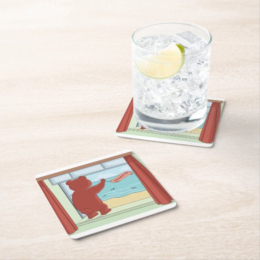 Teddybeer mist je Schattigee kunst Kartonnen Onderzetters (Insitu)