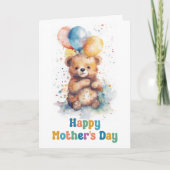 Teddybeer Moederdag Kaart (Voorkant)
