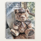  teddybeer Motivatie quote CuteJournal Planner (Voorkant)