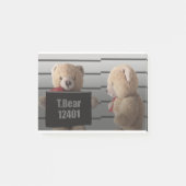 Teddybeer mugshot post-it® notes (Voorkant)