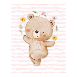 Teddybeer muur kunst poster Geluksdans poster