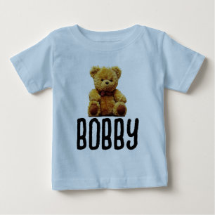 TEDDYBEER & NAAM JONGENS PEUTER BABY T-SHIRTS
