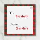 Teddybeer Namen toevoegen Kerstcadeau Label (Achterkant)