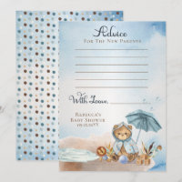 Teddybeer nauwelijks wachten jongen baby shower ad