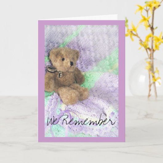 Teddybeer nazorg kaart (Gele Bloem)