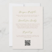 Teddybeer Neutraal Groen QR Code Baby Shower Kaart (Achterkant)