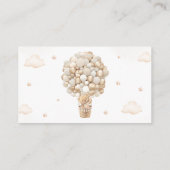 Teddybeer Neutral Baby shower Luierraffel Informatiekaartje (Achterkant)