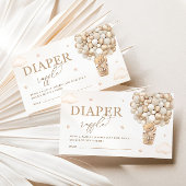 Teddybeer Neutral Baby shower Luierraffel Informatiekaartje
