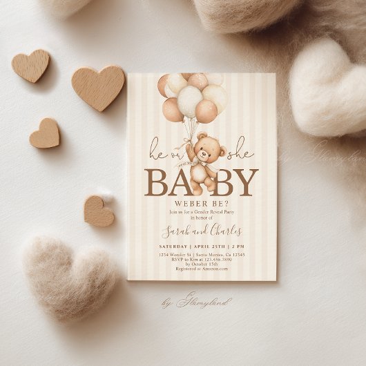 Teddybeer neutrale geslacht onthulling kaart