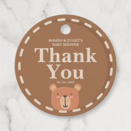 Teddybeer neutrale kleuren dank u Label