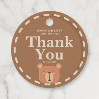 Teddybeer neutrale kleuren dank u Label