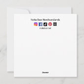 Teddybeer Newfoundland puppy hond Feestdagenkaart (Achterkant)