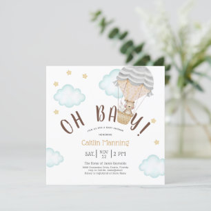 Teddybeer Oh Baby Bos Neutrale Baby Shower In Kaart