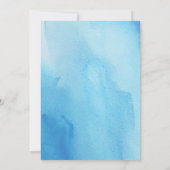 Teddybeer ooievaar Barly daar blauw Baby shower Kaart (Achterkant)