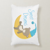 Teddybeer op Crescent Moon Nursery Decoratief Kussen (Voorkant(Verticaal))