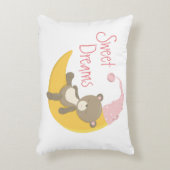 Teddybeer op Crescent Moon Nursery Decoratief Kussen (Voorkant(Verticaal))