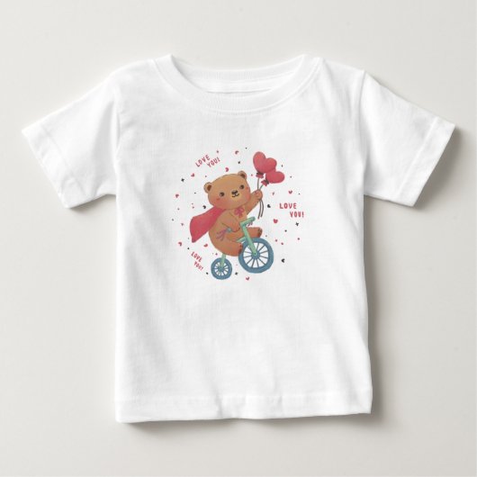 Teddybeer op de fiets: hou van je! (Voorkant)