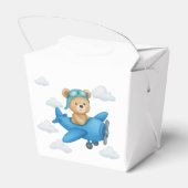 Teddybeer op het Baby shower van het vliegtuig gun Bedankdoosjes (Achterkant)