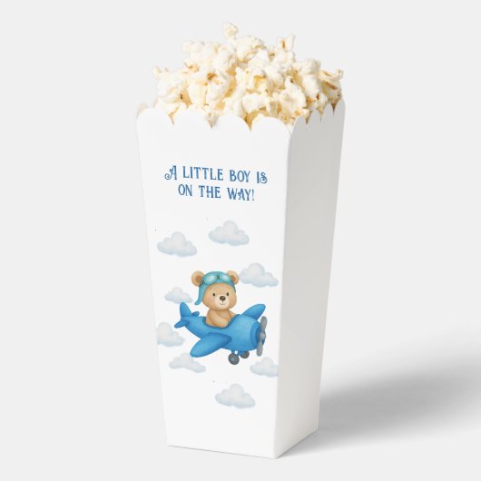 Teddybeer op het Baby shower van het vliegtuig gun Bedankdoosjes (Popped)