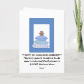 Teddybeer op kussens Verjaardag Kaart (Achterkant)